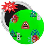 christmas poop emoji 3  Magnet (100 pack)