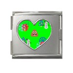 christmas poop emoji Mega Link Heart Italian Charm (18mm)