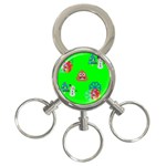 christmas poop emoji 3-Ring Key Chain