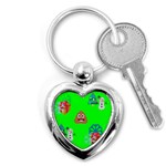 christmas poop emoji Key Chain (Heart)