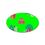 christmas poop emoji Sticker (Oval)