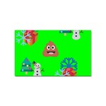 christmas poop emoji Sticker (Rectangular)