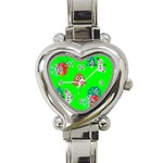 christmas poop emoji Heart Italian Charm Watch