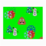 christmas poop emoji Small Glasses Cloth