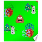 christmas poop emoji Canvas 8  x 10 