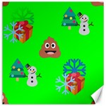 christmas poop emoji Canvas 12  x 12 