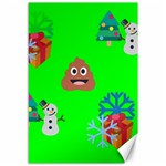 christmas poop emoji Canvas 12  x 18 