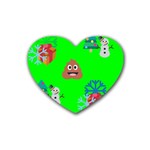 christmas poop emoji Heart Coaster (4 pack)