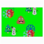 christmas poop emoji Large Glasses Cloth (2 Sides)