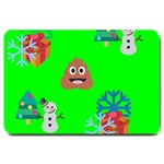 christmas poop emoji Large Doormat