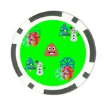 christmas poop emoji Poker Chip Card Guard