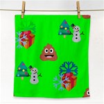 christmas poop emoji Face Towel