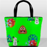 christmas poop emoji Bucket Bag