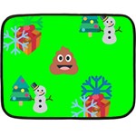 christmas poop emoji Double Sided Fleece Blanket (Mini)