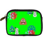 christmas poop emoji Digital Camera Leather Case