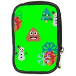 christmas poop emoji Compact Camera Leather Case