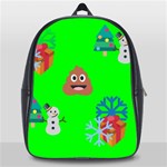 christmas poop emoji School Bag (Large)