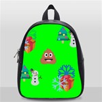 christmas poop emoji School Bag (Small)