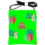 christmas poop emoji Shoulder Sling Bag