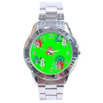 christmas poop emoji Stainless Steel Analogue Watch