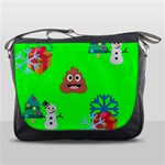 christmas poop emoji Messenger Bag