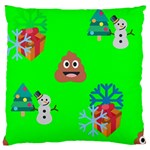 christmas poop emoji Large Cushion Case (Two Sides)