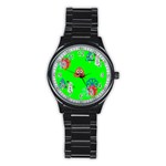 christmas poop emoji Stainless Steel Round Watch