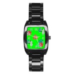 christmas poop emoji Stainless Steel Barrel Watch