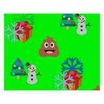 christmas poop emoji 8  x 10  Desktop Photo Plaque