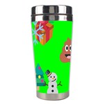 christmas poop emoji Stainless Steel Travel Tumbler