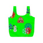 christmas poop emoji Full Print Recycle Bag (S)