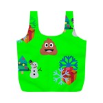 christmas poop emoji Full Print Recycle Bag (M)