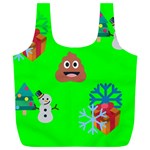 christmas poop emoji Full Print Recycle Bag (XL)