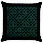 Mermaid Scales Throw Pillow Case (Black)