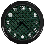 Mermaid Scales Wall Clock (Black)