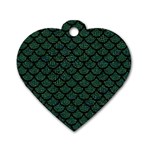 Mermaid Scales Dog Tag Heart (One Side)