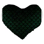 Mermaid Scales Large 19  Premium Heart Shape Cushion