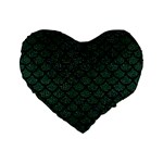 Mermaid Scales Standard 16  Premium Flano Heart Shape Cushion 