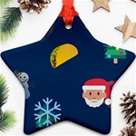 taco Emoji Christmas Ornament (Star)