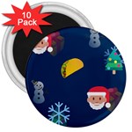 taco Emoji Christmas 3  Magnet (10 pack)