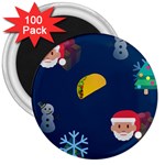 taco Emoji Christmas 3  Magnet (100 pack)