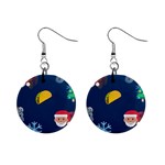 taco Emoji Christmas 1  Button Earrings