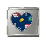 taco Emoji Christmas Mega Link Heart Italian Charm (18mm)