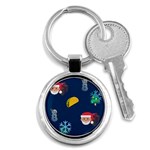 taco Emoji Christmas Key Chain (Round)