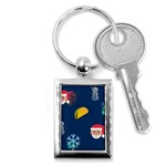 taco Emoji Christmas Key Chain (Rectangle)