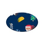 taco Emoji Christmas Sticker (Oval)