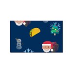 taco Emoji Christmas Sticker (Rectangular)