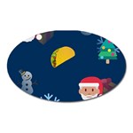 taco Emoji Christmas Magnet (Oval)