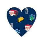 taco Emoji Christmas Magnet (Heart)