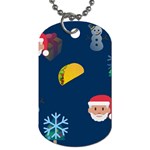 taco Emoji Christmas Dog Tag (One Side)